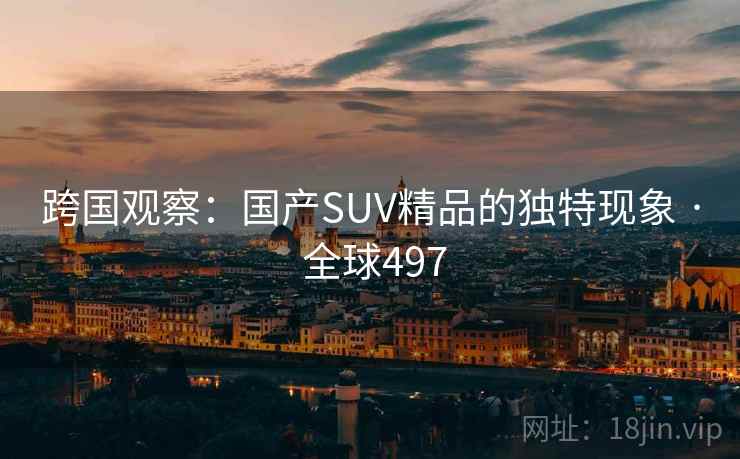 跨国观察：国产SUV精品的独特现象 · 全球497  第2张